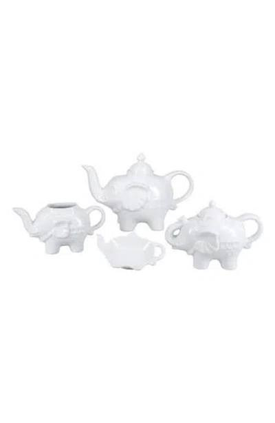 Bia Cordon Bleu Elephant 5-piece Tea Set In White