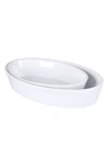 Bia Cordon Bleu Oslo Set Of 2 Oval Baking Dishes In White