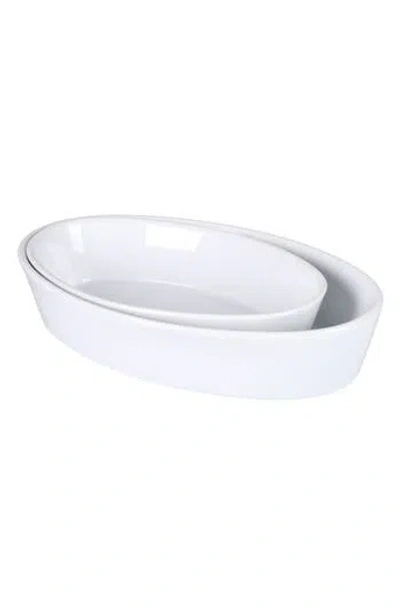 Bia Cordon Bleu Oslo Set Of 2 Oval Baking Dishes In White