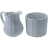 Bia Cordon Bleu Paneled Sugar & Creamer Set In White