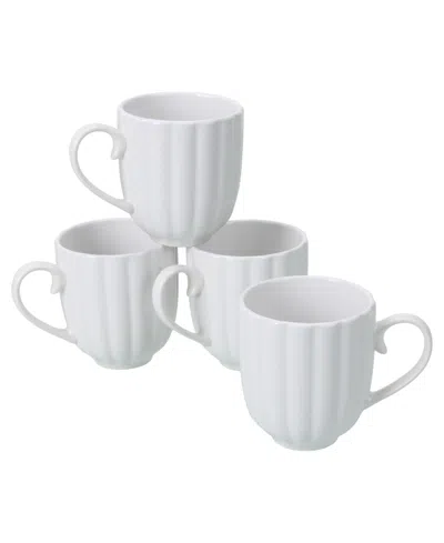 Bia Cordon Bleu Petal 4-pc. Mugs Set, Service For 4 In White