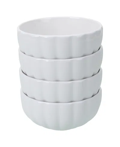 Bia Cordon Bleu Petal 4-pc. Cereal Bowls Set, Service For 4 In White