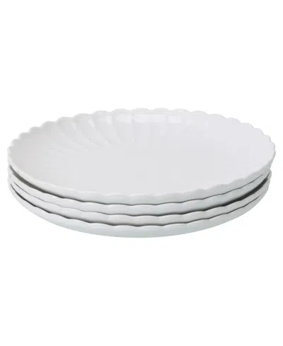 Bia Cordon Bleu Petal 4-pc. Dinner Plates Set, Service For 4 In White
