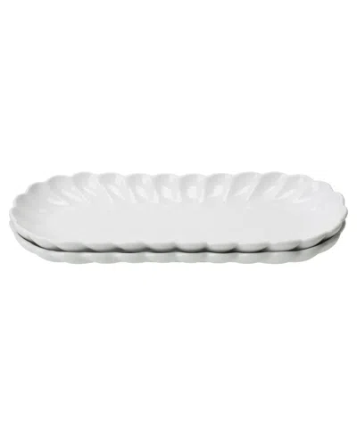BIA CORDON BLEU PETAL OBLONG 2-PC. PLATTERS SET, SERVICE FOR 2