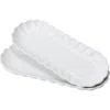 Bia Cordon Bleu Petal Set Of 2 Oblong Serving Platters Set