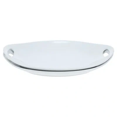 Bia Cordon Bleu Porcelain 15" X 9" Oval Platter With Handles In White