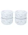 Bia Cordon Bleu Porcelain 20 & 30 Oz. Cutlery Storage Jars With Lids, Set Of 4 In White