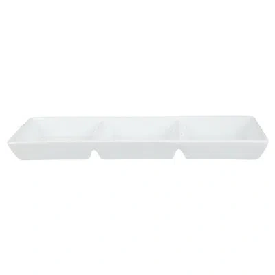 Bia Cordon Bleu Porcelain 3-section 14" Serving Dish In White