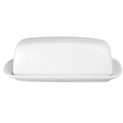Bia Cordon Bleu Porcelain Covered Butter Dish In White
