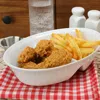 Bia Cordon Bleu Porcelain Divided Oval Serving Bowl, 10.5, White In White