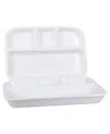 Bia Cordon Bleu Set Of 2 Dinner Trays In White