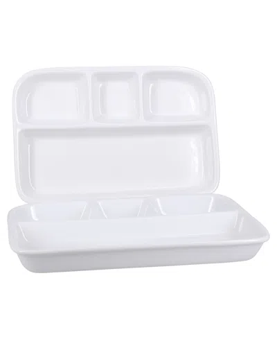 Bia Cordon Bleu Set Of 2 Dinner Trays In White