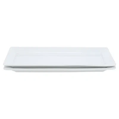 Bia Cordon Bleu Porcelain Rectangular 12.25" Serving Platter In White