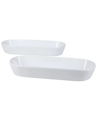 Bia Cordon Bleu Set Of 2 Oslo Oblong Bakers In White