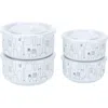 Bia Cordon Bleu Set Of 4 Assorted Storage Bowls With Lids In White