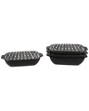 Bia Cordon Bleu Set Of 2 Bali Black Sand Geo Rectangular Baking Dishes In Black