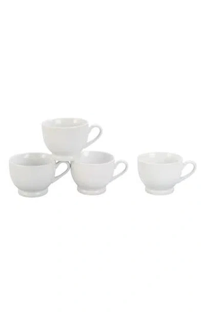 Bia Cordon Bleu Set Of 4 Footed Cappucino Cups In White