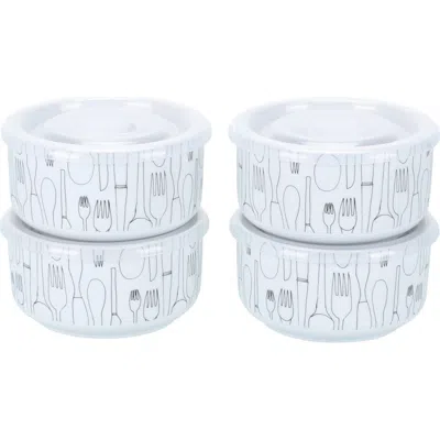 Bia Cordon Bleu Set Of 4 Small Storage Bowls With Lids In White