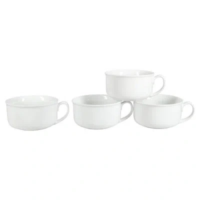 Bia Cordon Bleu Set Of 4, Soup Bowl With Handles, 20 Oz., White