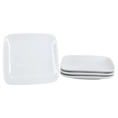 Bia Cordon Bleu Set Of 4, Square Plates, 5" In White