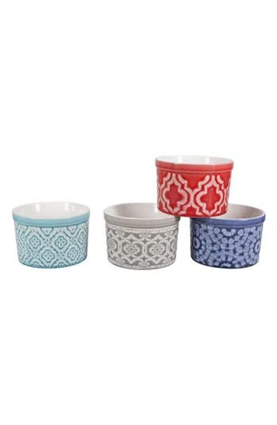 Bia Cordon Bleu Set Of 4 Stoneware Dominique Tall Soufflé Dishes In Multi