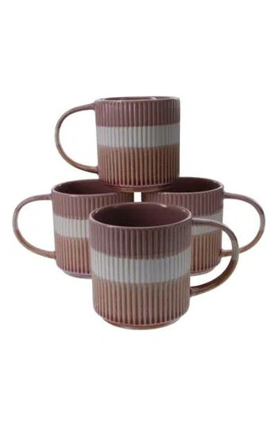 Bia Cordon Bleu Set Of 4 Tricolor Mugs In Brown