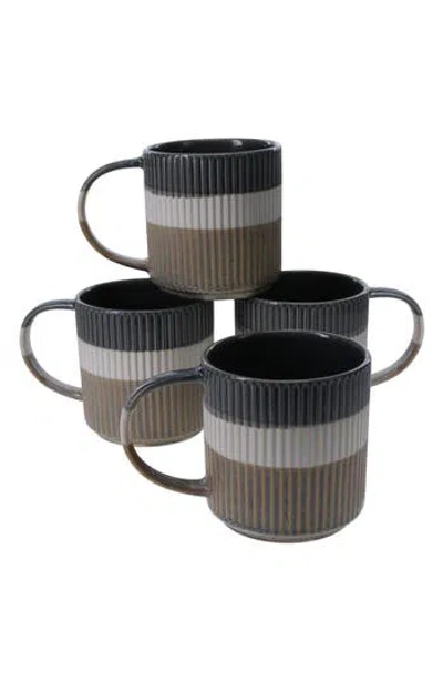 Bia Cordon Bleu Set Of 4 Tricolor Mugs In Gray