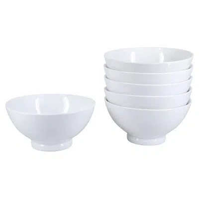 Bia Cordon Bleu Set Of 6 Porcelain 32-ounce Asian Noodle Bowls In White