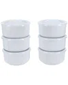 Bia Cordon Bleu Set Of 6 Large Bowls With Lids In White