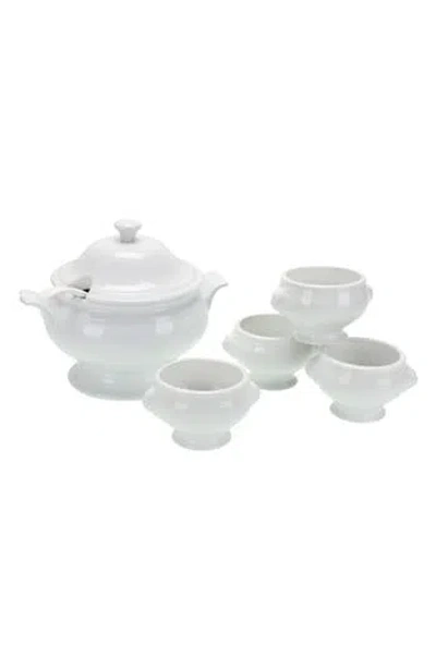 Bia Cordon Bleu Soup Tureen & Lions Head Bowl Set In White