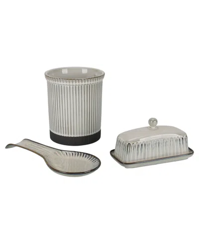 BIA CORDON BLEU STONEWARE COLONNADE KITCHEN ACCESSORIES SET, 3 PIECE