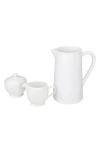 Bia Cordon Bleu Table Basics Pitcher, Sugar Bowl & Creamer Dish Set In White
