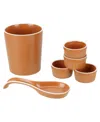 Bia Cordon Bleu Tempo 6-piece Countertop Accessory Set In Terracotta