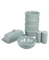 Bia Cordon Bleu Tempo 7-piece Tabletop Accessory Set In Sage