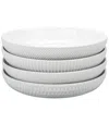 Bia Cordon Bleu Textured 4pc Dinner Bowl Set In White