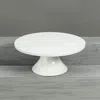 Bia Cordon Bleu White Porcelain Round Pedestal Cake Stand, 8.5 In White