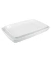 Bia Rectangular Platters, Set Of 2 In White