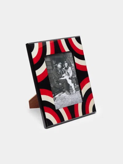 Biagio Barile Girella Wood Inlay Photo Frame (4x6") In Multi