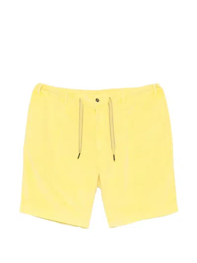 Biagio Santaniello Corduroy Drawstring Shorts In Yellow