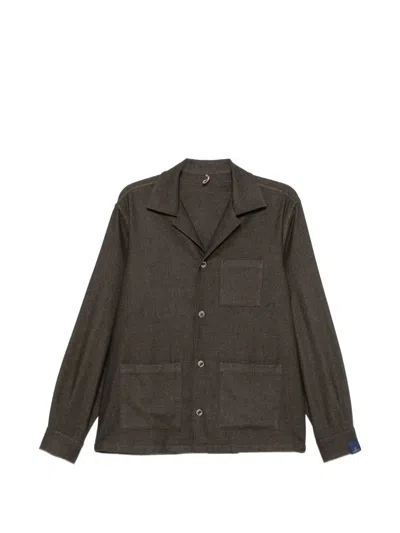 Biagio Santaniello Mirta Buttoned Jacket In Brown