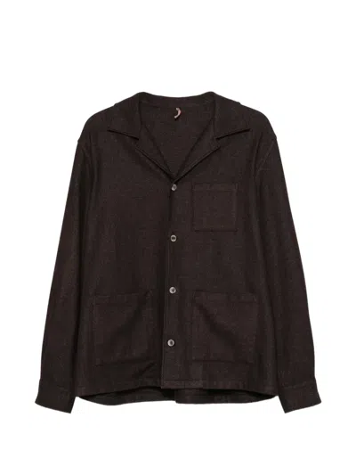Biagio Santaniello Mirta Button-fastening Jacket In Brown