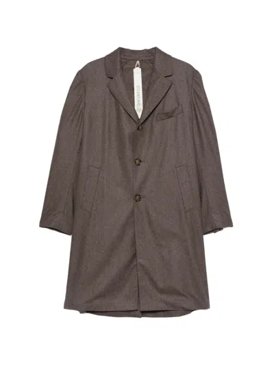 Biagio Santaniello Napoli Single-breasted Coat In Brown