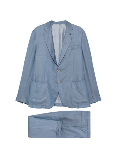 Biagio Santaniello Notch-lapel Single-breasted Suit In Blue