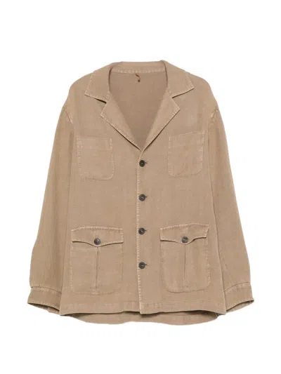 Biagio Santaniello Roma Shirt Jacket In Neutral
