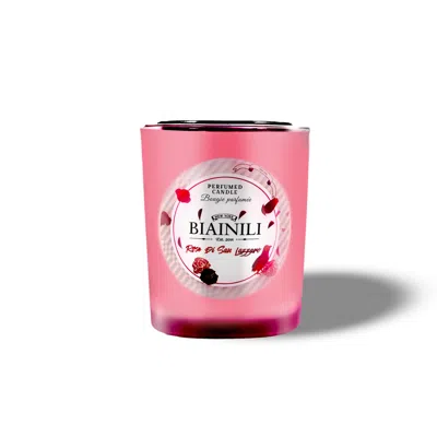 Biainili  Pink / Purple Rose Di San Lazzaro Candle In Pink/purple