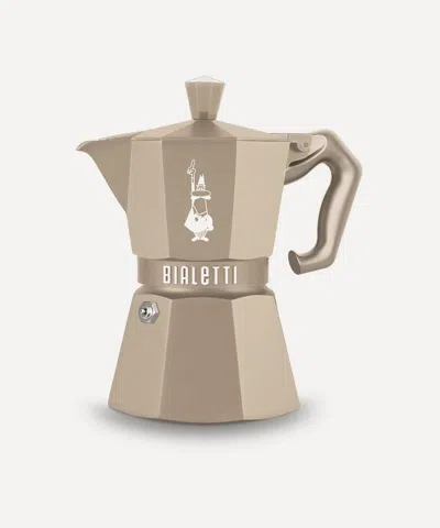Bialetti 3 Cup Moka Exclusive Induction Desert Sand Coffee Maker In Neutral