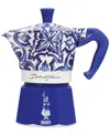 Bialetti White / Blue  X Dolce & Gabbana Moka Express Three-cup Aluminium Espresso Maker In Open Blue
