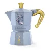 Bialetti Bridgerton 3 Cup Moka Express Coffee Maker In Bleached Denim