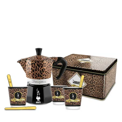 Bialetti Dolce & Gabbana Moka Coffee Maker And Cup Set In Brown
