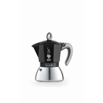 Bialetti Italian Coffee Pot  Moka Stainless Steel Aluminium 200 ml 4 Cups Gbby2 In Black